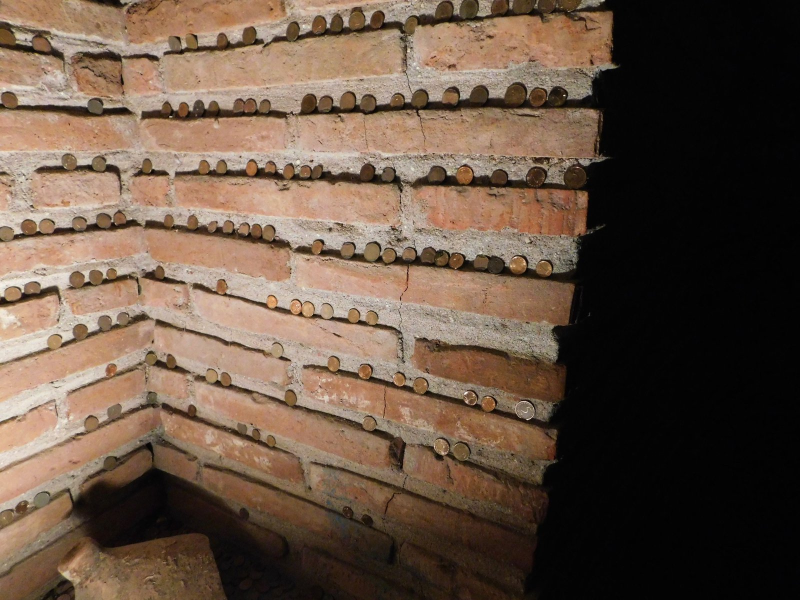Interior circular stone vault and central hollow column of Pomorie beehive tomb